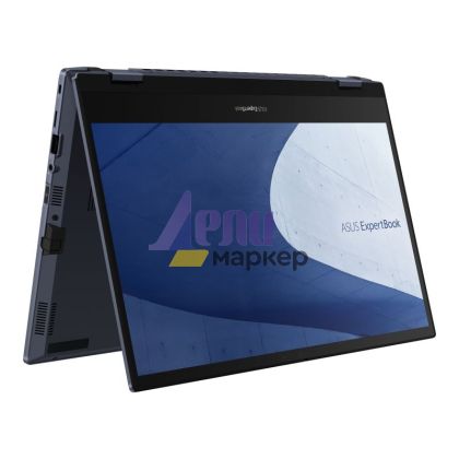 Лаптоп Asus ExpertBook B5 Flip B5402FEA-KA0189, Intel Core i5-1155G7 2.5 GHz (8M Cache, up to 4.5 GHz, 4 cores), 14"FHD (1920 x 1080)Touch 16:10, 16GB DDR4, PCIe 3.0x4  512GB SSD, Intel UHD Graphics, HDMI, 2xThunderbolt, RJ45, No OS, Illim.Kbd., Star Blac