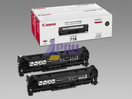 Консуматив Canon CRG-718BK, 2Pk