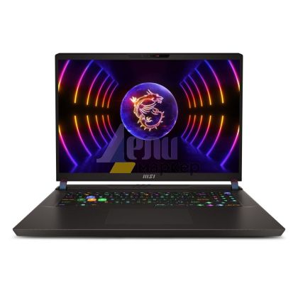 Лаптоп MSI Vector GP78 HX 13VI, i9-13980HX, 17" QHD+(2560x1600), 240Hz, IPS-level, 32GB DDR5 (2x16GB 5600), 2TB NVMe SSD, RTX 4090 16GB GDDR6, HM770, WiFi 6E, Windows 11 Home, 4 cell 90Wh, 2Y, Gray, RGB KBD+Fury Gaming Chair Avenger M+ Black-White