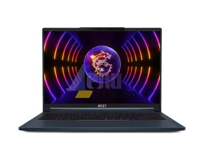 Лаптоп MSI Stealth 16 Studio A13VG, i7-13700H (14C/20T), 16" 16:10 QHD+(2560x1600), 240Hz, IPS, 32GB 5200MHz, 1TB PCIe SSD Gen4x4, RTX 4070 GDDR6 8GB, 2x M.2, IR FHD Cam, RGB Kbd,  4-Cell 99.9Whr, No OS, 2Y, 1.99 kg, Blue+Fury Gaming Chair Avenger M+ Blac