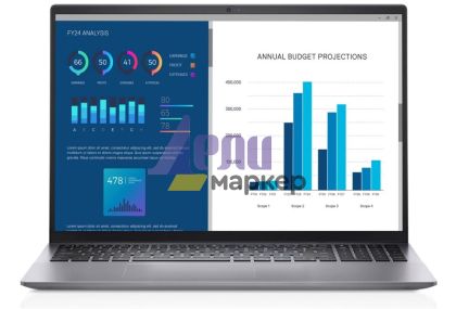 Лаптоп Dell Vostro 5630, Intel Core i5-1340P Processor (12MB Cache, up to4.60 GHz), 16" FHD+(1920x1200) WVA AG 250 nits, 16GB, 2x8GB, 4800MHz LPDDR5, 512GB SSD PCIe M.2, GeForce RTX 2050 with 4GB GDDR6, Cam&Mic, Wi-Fi 6E, BT, FPR, Backlit Kb, Win 11 Pro,