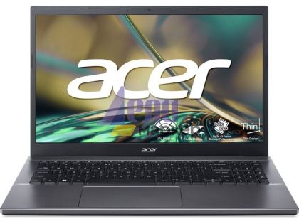 Лаптоп Acer Aspire 5, A515-57-56KX, Intel Core i5-1235U (3.30 GHz up to 4.40 GHz, 12MB), 15.6" FHD IPS SlimBezel, 8 GB DDR4 (4+4), 512GB PCIe NVMe SSD + 1*M2 slot free, Intel Iris Xe Graphics, AX, BT, HD Cam, KB Backlight, FPR, Linux, Gray