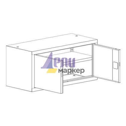 Надстройка за метален шкаф Malow Office Locker SBM 403 С един рафт, 100x43.5x46.5 cm Сив