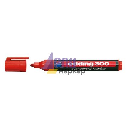 Перманентен маркер Edding 300 Объл връх 1.4-2.8 mm Червен