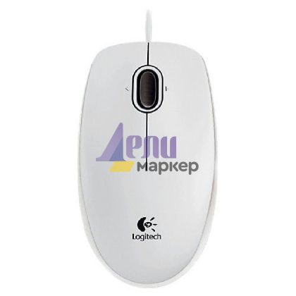 Мишка Logitech B100 Оптична, USB, Бяла