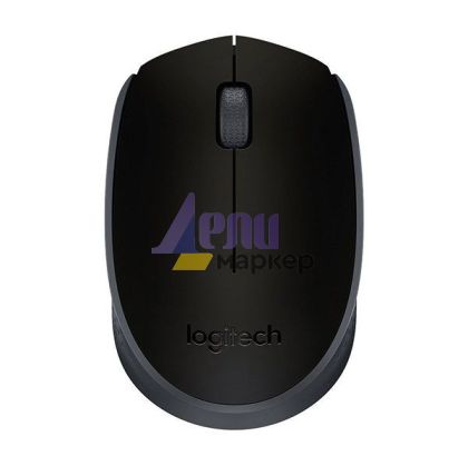 Мишка Logitech M171 Безжична оптична, USB, Черна
