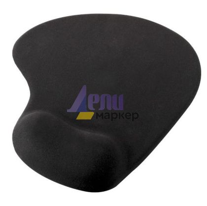 Подложка за мишка ергономична с гел @Work черна