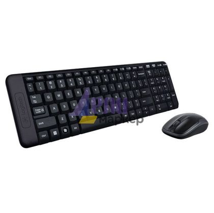 Клавиатура и мишка Logitech Combo MK220 Безжични, USB, Черни