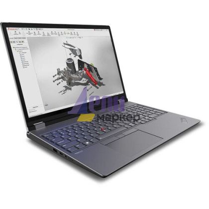 Лаптоп Lenovo ThinkPad P16 G2 Intel Core i9-13980HX(up to 5.6GHz, 36MB), 32GB (16+16) DDR5 5600MHz, 1TB SSD, 16" WQXGA (2560x1600) IPS AG, NVIDIA RTX 2000 Ada/8GB, FHD&IR Hybrid Cam, Color Calibration, Backlit KB, WLAN, BT, SCR, FPR, Win11Pro, 3Y