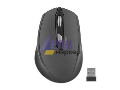 Мишка Natec wireless mouse Siskin silent 2400dpi black-gray