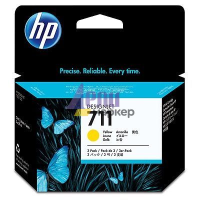 Консуматив HP 711 3-pack 29-ml Yellow Ink Cartridges