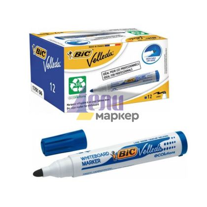 Маркер за бяла дъска Bic 1701 Velleda Объл връх 1.5 mm Син