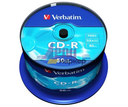 Медия Verbatim CD-R 700MB 52X EXTRA PROTECTION SURFACE (50 PACK)