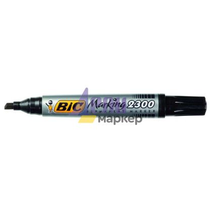 Перманентен маркер Bic 2300 Скосен връх 3.1-5.3 mm Черен