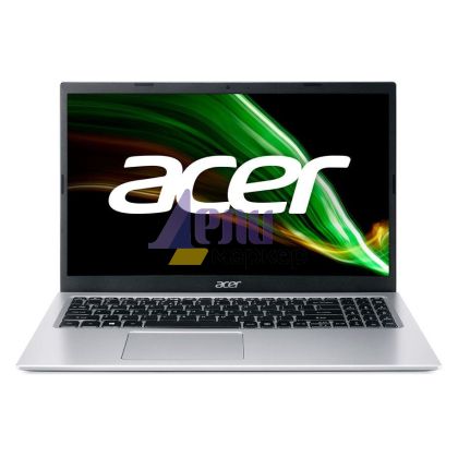 Лаптоп Acer Aspire 3, A315-58G-38LD, Intel Core i3-1115G4 (up to 4.1 GHz, 6MB), 15.6" FHD (1920x1080) AG LED, HD Cam, 8GB onboard (1 slot free), 512GB SSD PCIe, NVIDIA Geforce MX350 2GB DDR5, 802.11ac, BT 5.0, Finger Print Reader, Linux, Silver