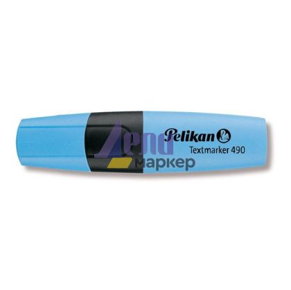 Текст маркер Pelikan 490 Скосен връх 1-5 mm Син