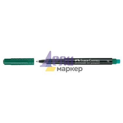 Универсален перманентен OHP маркер Faber-Castell 1513 F 0.6 mm Зелен