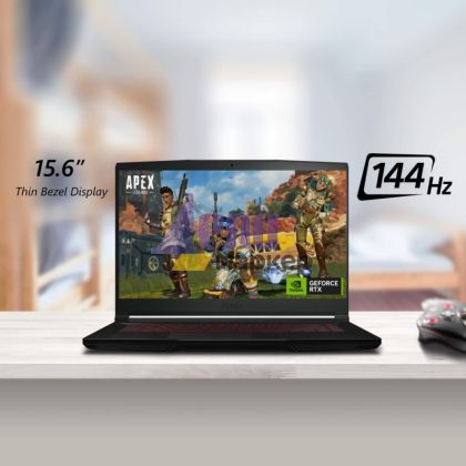 Лаптоп MSI Thin GF63 12UC, i5-12450H (8C/12T, 12 MB, up to 4.40 GHz), 15.6" FHD (1920x1080), 144Hz, IPS-Level, RTX 3050 4GB GDDR6, 8GB DDR4 (3200MHz), 512GB NVMe PCIe SSD Gen4x4, Red Backlit Gaming Keyboard, NO OS, Black