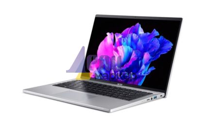 Лаптоп Acer Swift Go, SFG14-71-789E, Intel Core i7-1355U (3.7GHz up to 5.00 GHz, 12MB), 14" 2.8K OLED 400nit SlimBezel, Adobe&DCI-P3 100%, 16GB LPDDR5, 512GB PCIe SSD, Intel UMA, Micro SD, WIFI 6E BT 5.0 INTEL Killer CNVi, Backlit KB, Win 11 Home, Silver