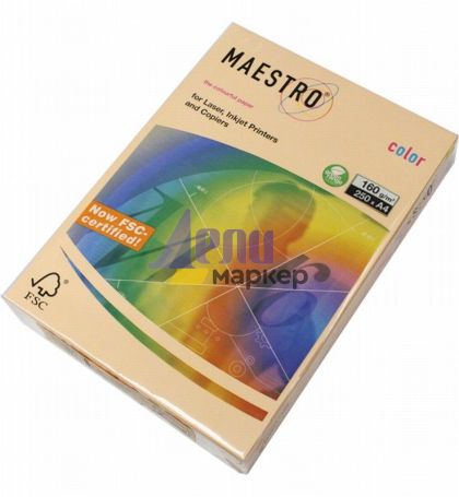 Цветен картон Maestro Color Сьомга, А4, 250 л. 160 g/m2