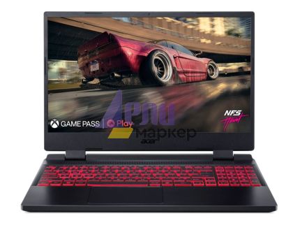 Лаптоп Acer Nitro 5, AN515-46-R3FZ, AMD Ryzen 7 6800H (3.2GHz up to 4.7GHz,16MB),15.6" FHD (1920x1080) IPS 165Hz SlimBezel, 16 GB DDR5 , 1024GB NVMe SSD, RTX 3060 6GB GDDR6, Cam&Mic.,WIFI 6E 2X2 BT, RGB Backlit kbd, No OS, Black