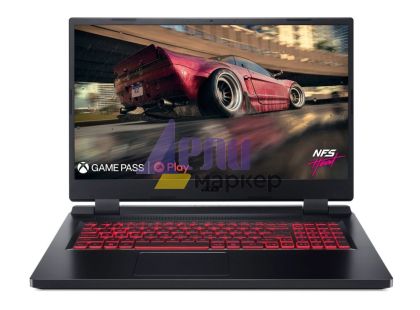 Лаптоп Acer Nitro 5, AN517-42-R3FW, AMD Ryzen 7 6800H (3.2GHz up to 4.7GHz,16MB),17.3" QHD (2560 x 1440) IPS 165Hz SlimBezel, 16GB DDR5 , 1024GB NVMe SSD, RTX 3060 6GB GDDR6, Cam&Mic.,WIFI 6E 2X2 BT, RGB Backlit kbd, No OS, Black