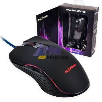 Мишка ROXPOWER G20 GAMING RGB Оптична, USB, Черна