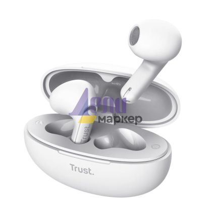 Слушалки TRUST Yavi Bluetooth ENC Earphones White