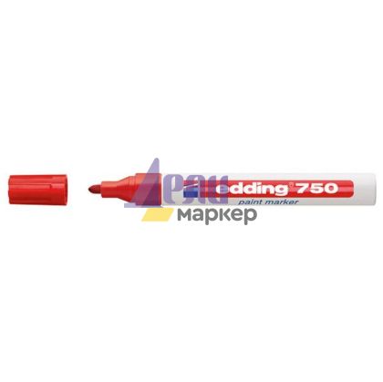 Paint маркер Edding 750 Объл връх 2-4 mm Червен