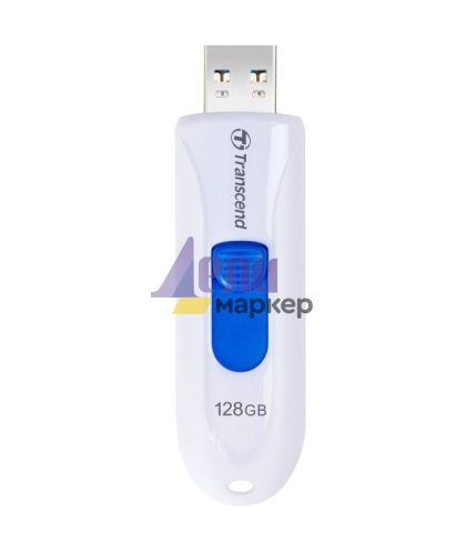 Памет Transcend 128GB, USB3.1, Pen Drive, Capless, White