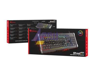 Клавиатура Genesis Gaming Keyboard Rhod 400 Rgb Backlight Us Layout