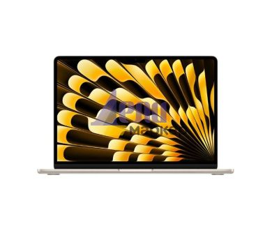 Лаптоп Apple 13-inch MacBook Air: Apple M3 chip with 8-core CPU and 10-core GPU, 24GB, 512GB SSD - Starlight