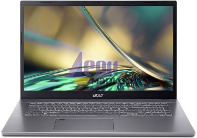 Лаптоп Acer Aspire 5, A517-53G-71KN, Intel Core i7-1260P (3.4GHz up to 4.70GHz, 18MB), 17.3" FHD IPS slim bezel LCD, 8 GB DDR4, 1024GB PCIe NVMe SSD, 1*M.2 slot free, nVidia GeForce RTX 2050 4GB GDDR6, WIFI AX, BT, HD Cam, KB Backlight, FPR, Linux, Steel