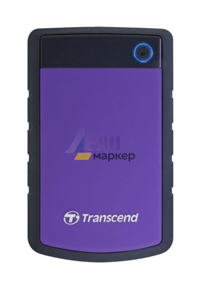 Твърд диск Transcend 1TB, 2.5" Portable HDD, StoreJet H3, Purple, Anti-shock