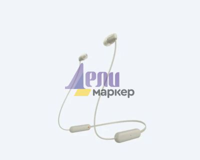 Слушалки Sony Headset WI-C100, taupe