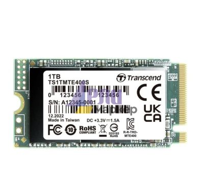 Твърд диск Transcend 1TB, M.2 2242, PCIe Gen3x4, NVMe, 3D TLC, DRAM-less