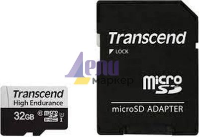 Памет Transcend 32GB micro SD w/ adapter U1, High Endurance