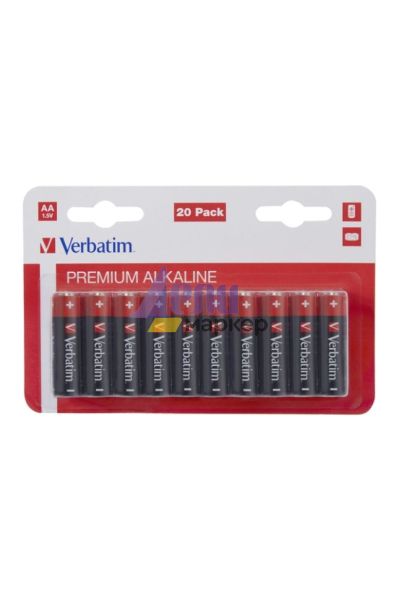 Батерия Verbatim ALKALINE BATTERY AA 20 PACK (HANGCARD)