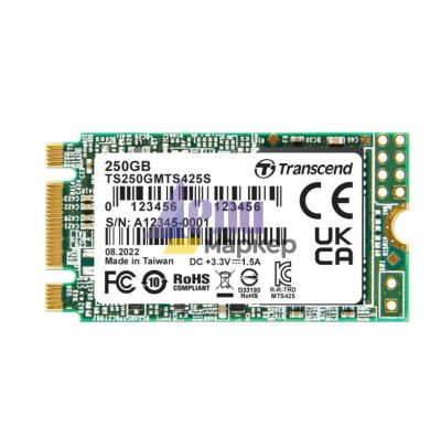 Твърд диск Transcend 250GB, M.2 2242 SSD, SATA3 B+M Key, TLC