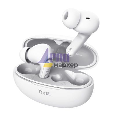 Слушалки TRUST Yavi Bluetooth ENC Earbuds White