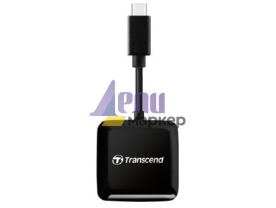 Четец за карти Transcend SD/microSD Card Reader, USB 3.2 Gen 1, Black, Type C