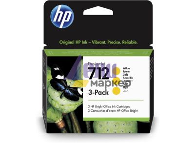 Консуматив HP 712 Yellow Ink Cartridge 3-Pack