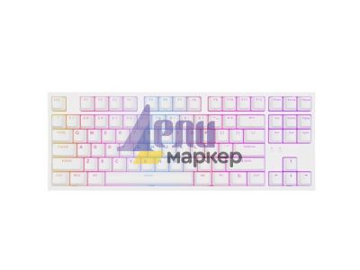 Клавиатура Genesis Gaming Keyboard Thor 404 TKL White RGB Backlight US Layout Yellow Switch