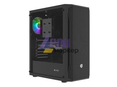 Кутия за компютър Fury PC Case Shobo SH4 RGB Midi Tower, Window, Black