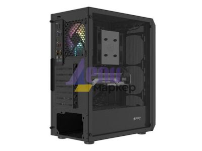 Кутия за компютър Fury PC Case Shobo SH4 RGB Midi Tower, Window, Black