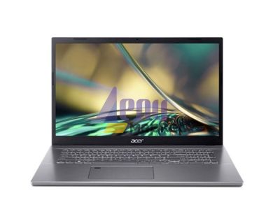 Лаптоп Acer Aspire 5, A517-53-57ZF, Intel Core i5-12450H (up to 4.40 GHz, 12MB), 17.3" FHD (1920x1080) IPS SlimBezel AG, 16GB DDR4 (2x8GB), 512GB PCIe NVMe SSD, Intel UMA, HD Cam, 802.11ax, BT 5.1, Backlit Kbd, No OS, Gray