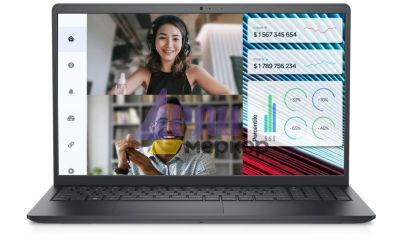 Лаптоп Dell Vostro 3520, Intel Core i3-1215U (10 MB Cache up to 4.40 GHz), 15.6" FHD (1920x1080) AG 120Hz WVA 250nits, 8GB, 1x8GB DDR4, 512GB PCIe M.2, UHD Graphics, HD Cam and Mic, 802.11ac, BG KB, Ubunto, 3Y PS