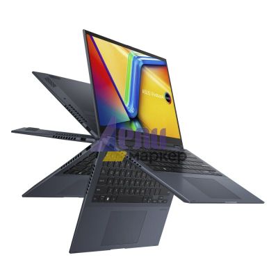 Лаптоп Asus Vivobook Flip OLED TN3402YA-LZ392, AMD Ryzen 5 7430U  2.3GHz (19MB Cache, up to 4.3GHz),14" WUXGA(WU) 1920X1200 16:10 300nits Glare NTSC:45% Wide View, DDR4 16GB (8GB on bd), 512 GB SSD, no OS, Blue