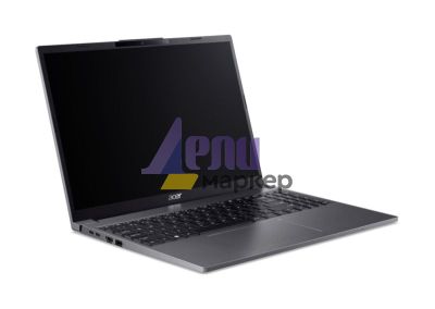 Лаптоп Acer Aspire GO 15, AG15-51P-51LW, Intel Core i5-1334U (up to 4.60GHz, 12MB), 15.3" WUXGA (1920x1200) IPS SlimBezel, 16 GB DDR5 (1 slot free), 512GB PCIe NVMe SSD, Intel Iris Xe Graphics, Wifi 802.11AX, BT 5.2, FHD Cam, No OS, Steel Gray