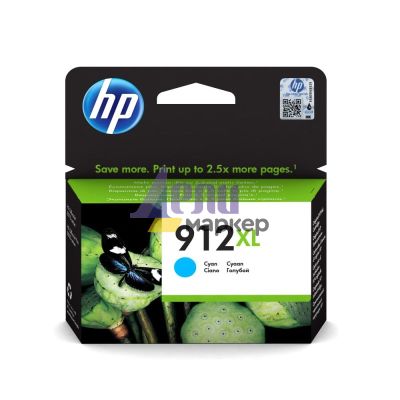 Консуматив HP 912XL High Yield Cyan Original Ink Cartridge